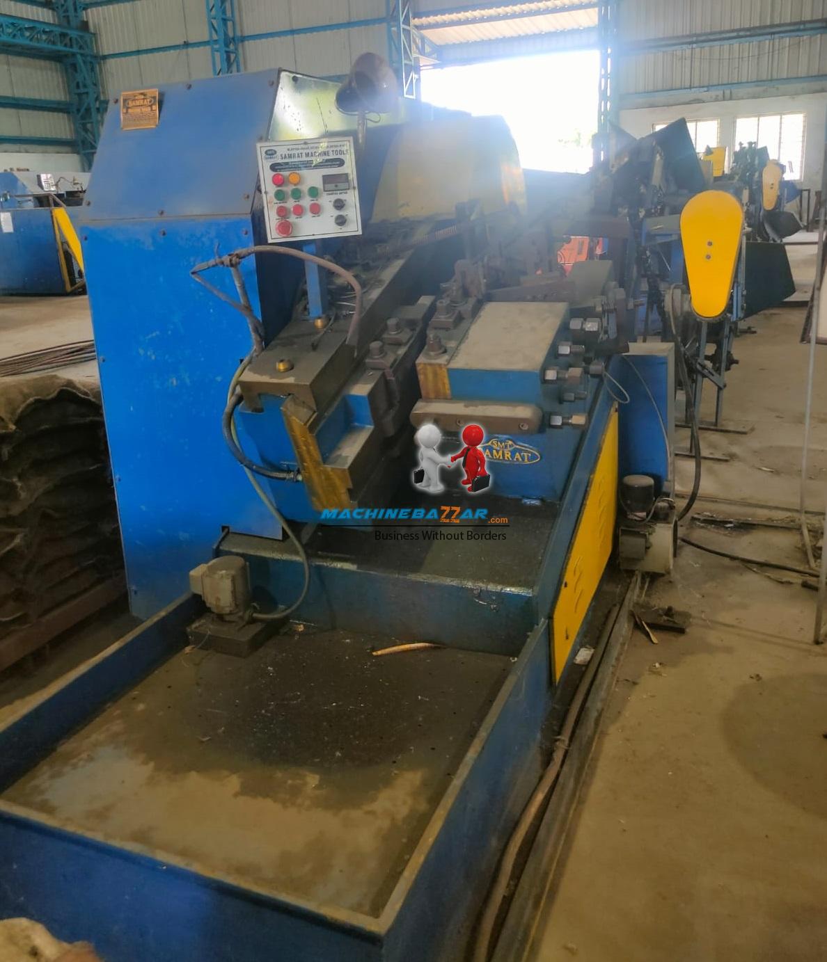 M16 X 100 Samrat flat die thread rolling machine 