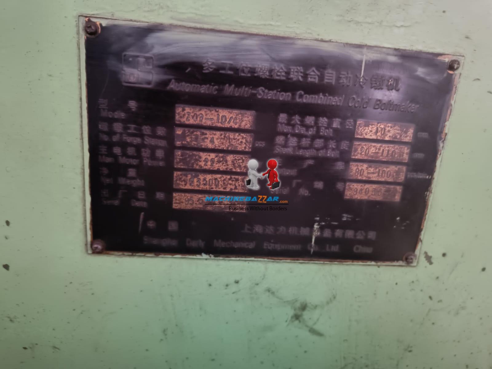 M10 X 110 CHINA MAKE 4 DIE 4 STATION BOLT FORMER 