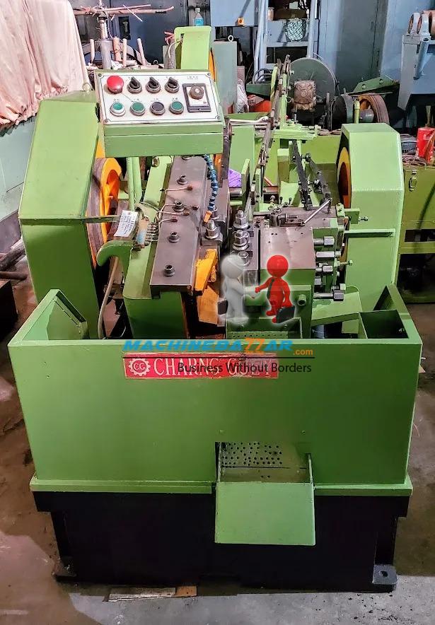 M10 X 150 Charng Guey Flat Die Thread Rolling Machine 