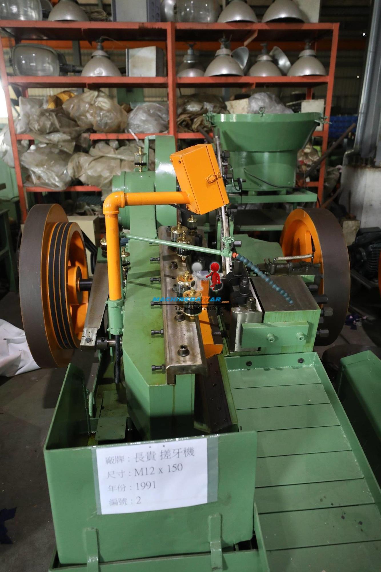 M12 x 150 Charng Guey Flate die thread rolling machine